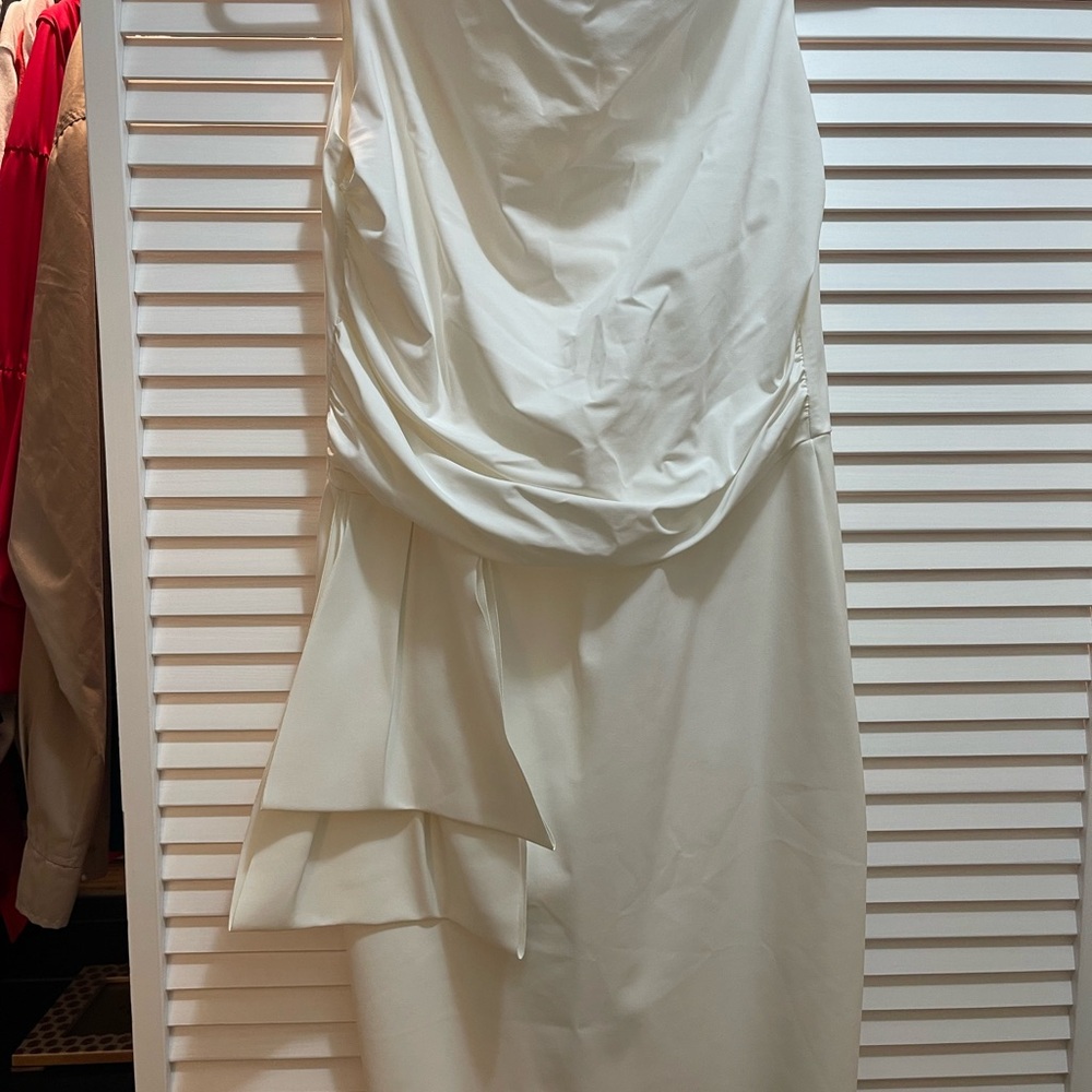 Chiara Boni Asymmetrical White Dress
